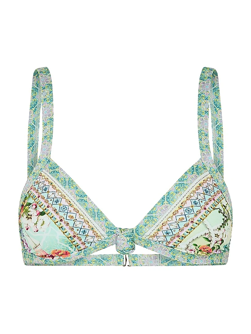 Just Coasting Knot-Front Swim Top