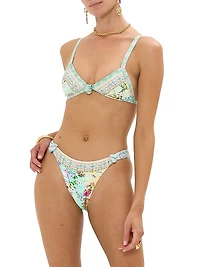 Just Coasting Knot-Front Swim Top