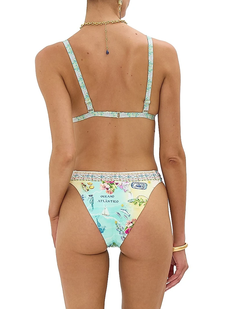 Just Coasting Knot-Front Swim Top