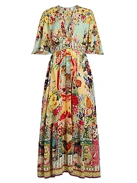 Aromatic Tiger Flower Maxi Dress