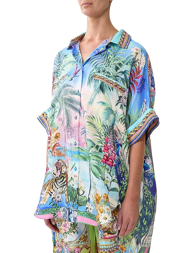 Spirit of Santa Maria Oversized Silk Tunic