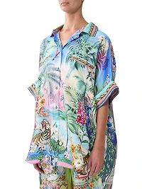 Spirit of Santa Maria Oversized Silk Tunic