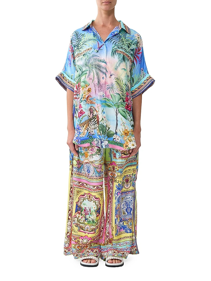 Spirit of Santa Maria Oversized Silk Tunic