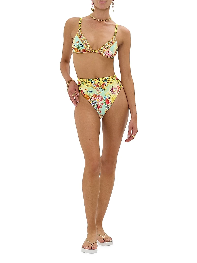Aromatic Tiger Flower Underwire Bra