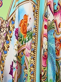Spirit of Santa Maria Tie-Front Silk Maxi Dress