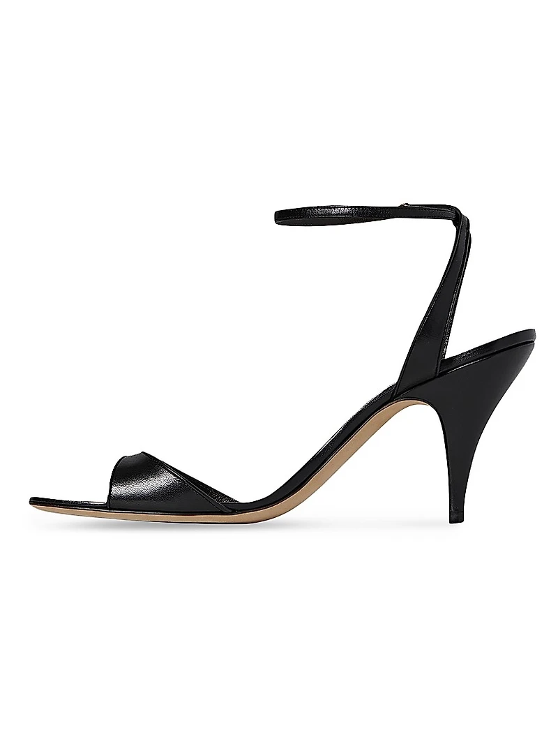Vika 80MM Leather Ankle-Strap Sandals