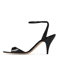 Vika 80MM Leather Ankle-Strap Sandals