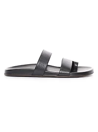 Hugh Leather Flat Sandals