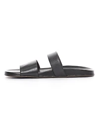 Hugh Leather Flat Sandals