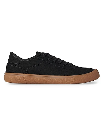 Linen-Blend Low-Top Sneakers