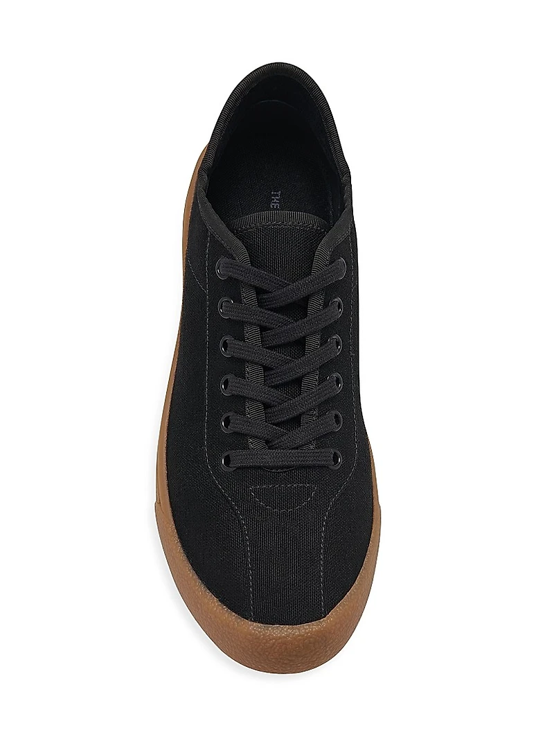 Linen-Blend Low-Top Sneakers