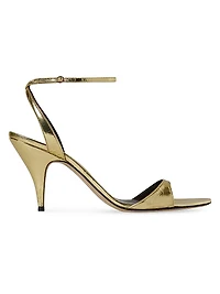 80MM Metallic Leather Sandals