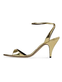 80MM Metallic Leather Sandals