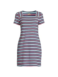 Beaty Striped Cotton-Blend Minidress