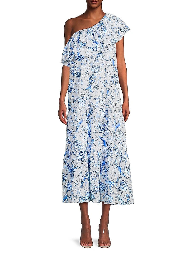 Mayella One-Shoulder Midi-Dress