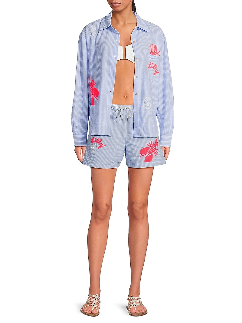 Croix Cotton Drawstring Shorts