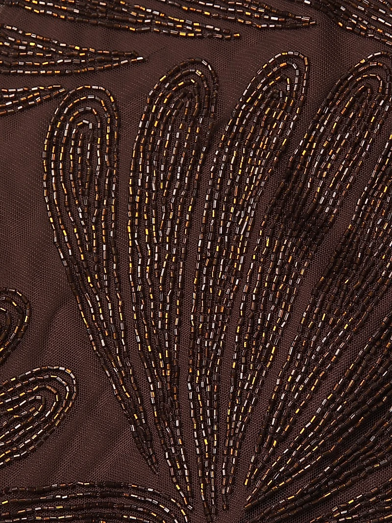 Butterfly Beaded Column Gown