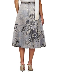 Bettina Jacquard Box Pleat Midi-Skirt