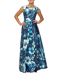 Kate Floral Pleated Gown