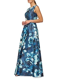 Kate Floral Pleated Gown