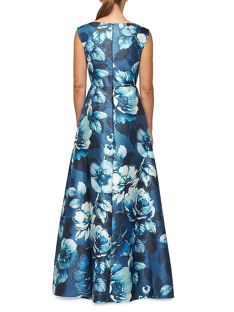 Kate Floral Pleated Gown