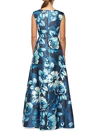 Kate Floral Pleated Gown