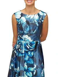 Kate Floral Pleated Gown