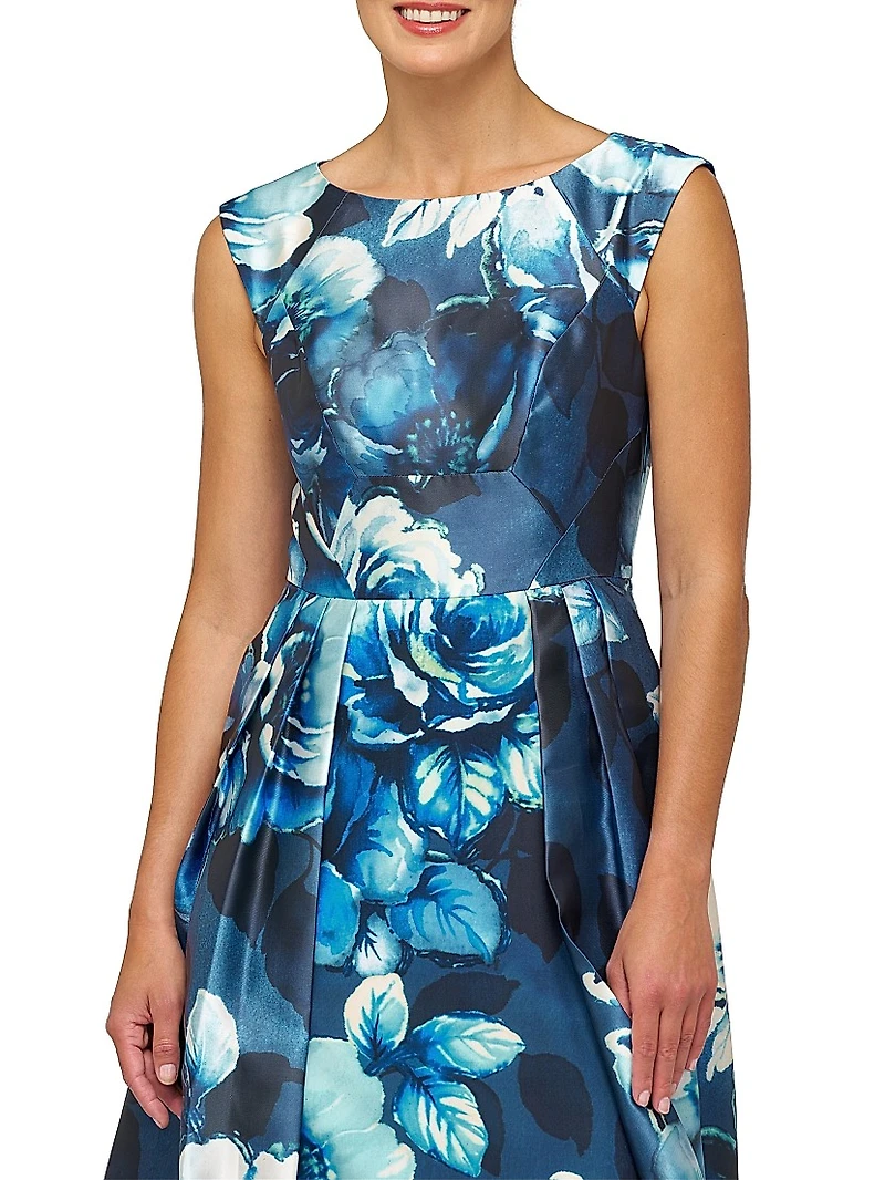 Kate Floral Pleated Gown