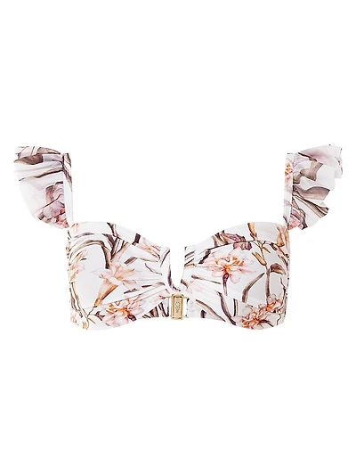Botanic Retro Flutter Bikini Top