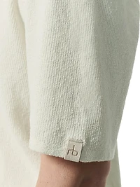 Cotton-Blend Johnny-Collar Polo Shirt