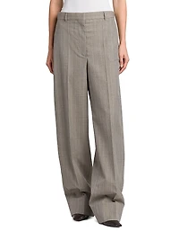 Melange Striped Wool Trousers