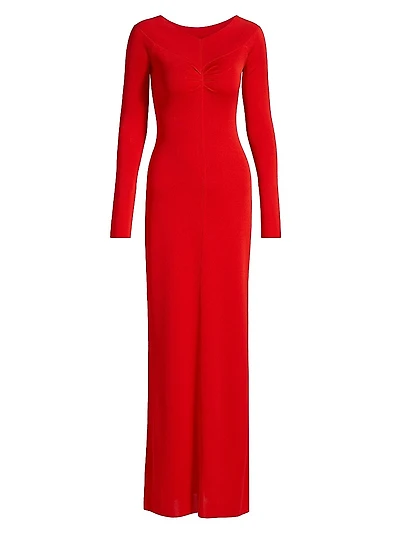Light Fine-Knit Maxi Dress