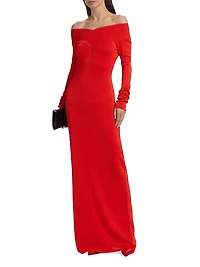 Light Fine-Knit Maxi Dress