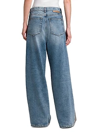 Hotfix Crystals Mid-Rise Wide-Leg Jeans