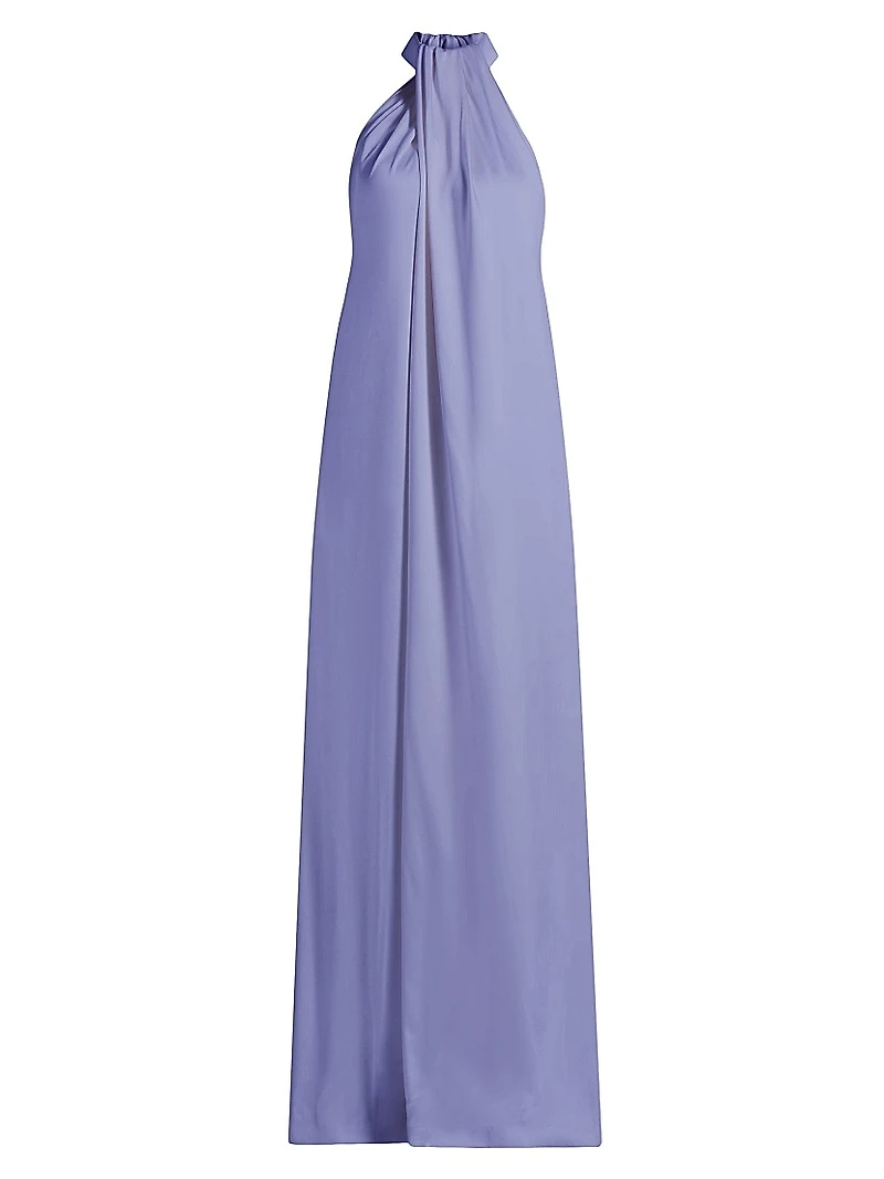 Envers Satin Halterneck Maxi Dress
