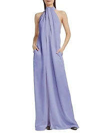 Envers Satin Halterneck Maxi Dress