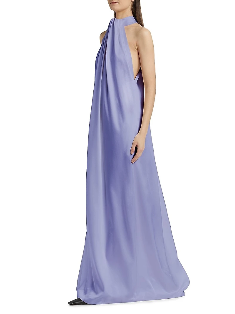 Envers Satin Halterneck Maxi Dress