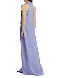 Envers Satin Halterneck Maxi Dress