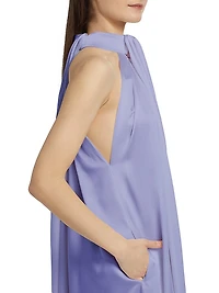 Envers Satin Halterneck Maxi Dress