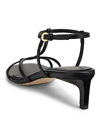 Tee Leather Sandals