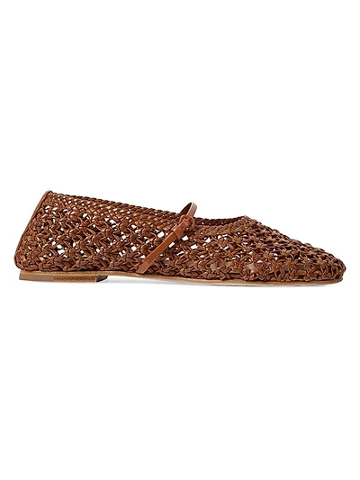 Balla Woven Leather Mary Janes