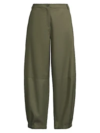 Prionna Flat Front Cotton-Blend Trousers