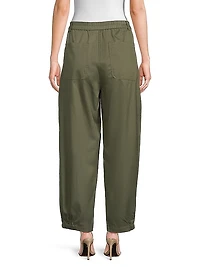 Prionna Flat Front Cotton-Blend Trousers