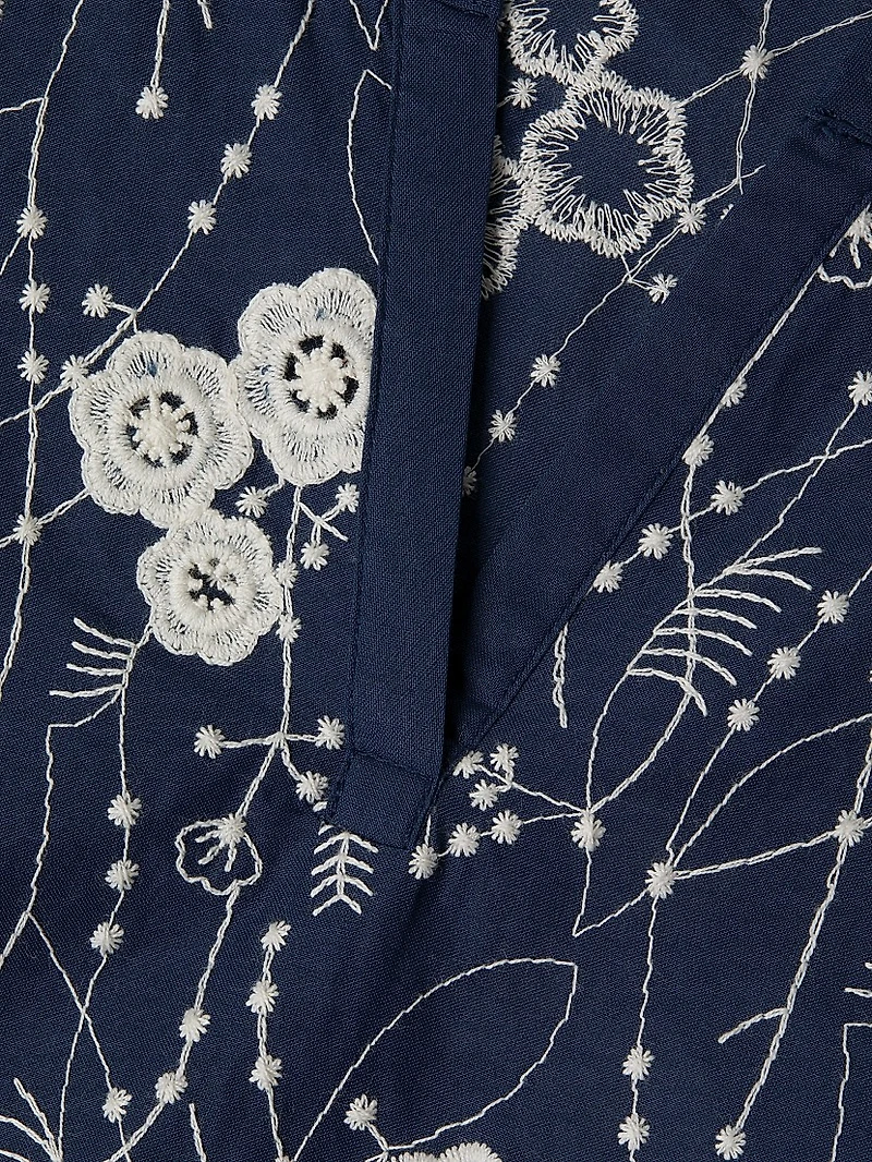 Dixie Floral Embroidered Cotton Blouse