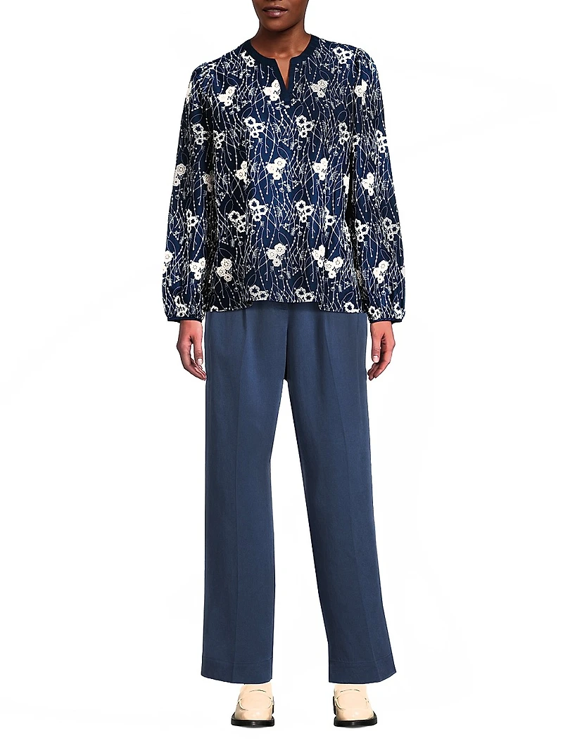 Dixie Floral Embroidered Cotton Blouse