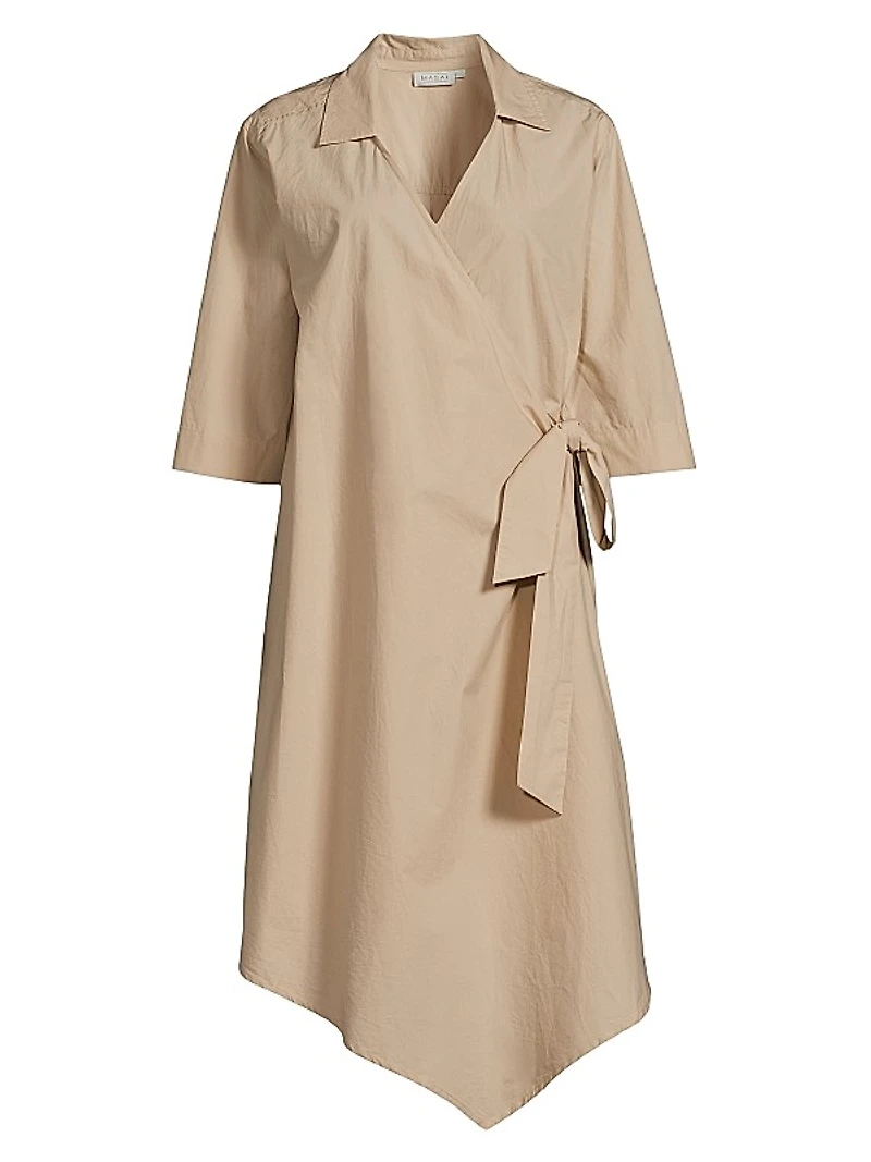 Nanelle Cotton Faux-Wrap Dress