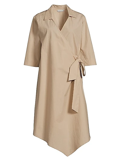 Nanelle Cotton Faux-Wrap Dress