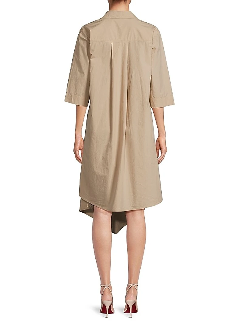 Nanelle Cotton Faux-Wrap Dress
