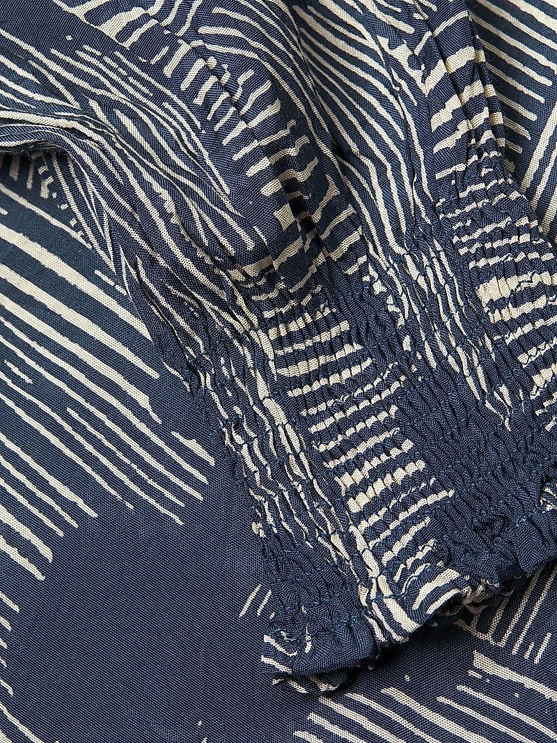 Delarano Printed Long-Sleeve Blouse