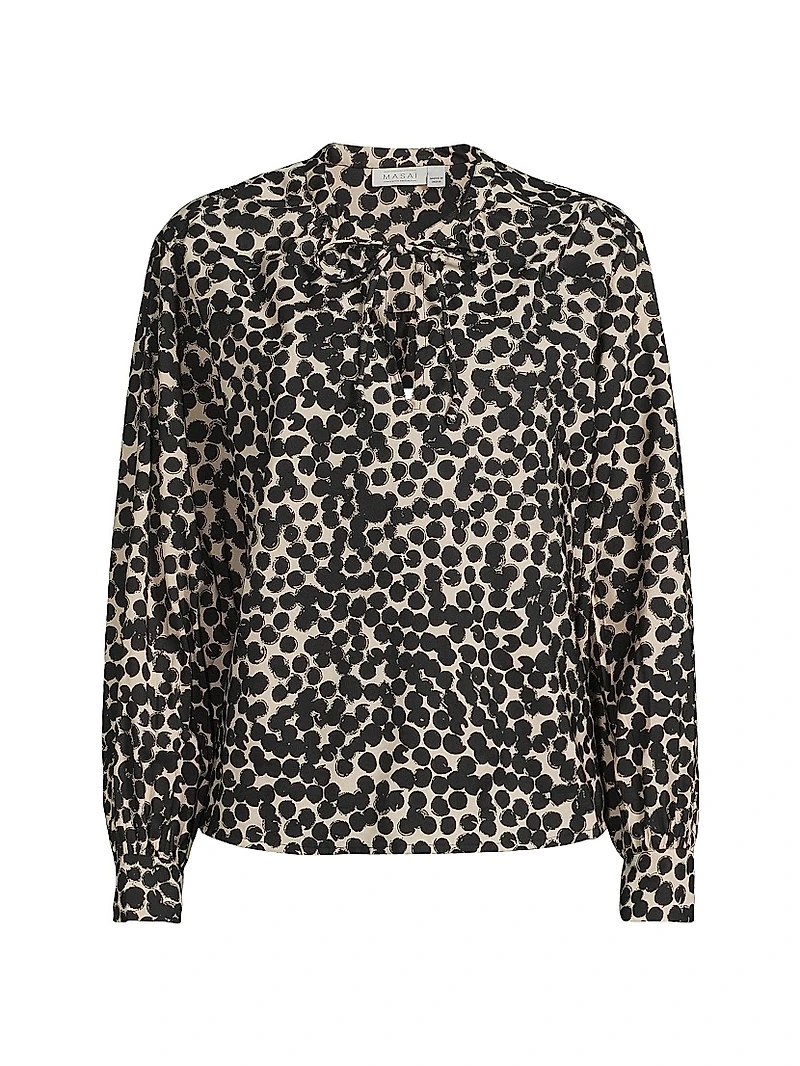 Bonitai Animal Print Blouse